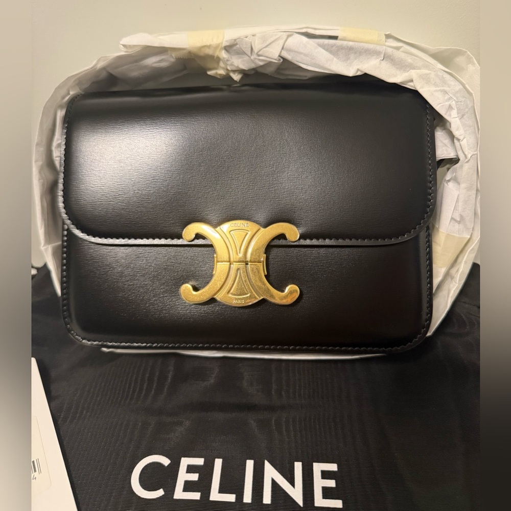 Brand New Celine Teen Triomphe in Black